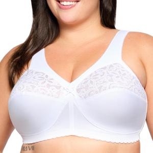 Glamorise Womens MagicLift Cotton Support Bra Wirefree #1001 44F