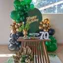 3 x Green and Brown Balloons, 12Inch Dark Green Black Balloons for Camouflage Jungle Theme Birthday Baby Shower Army Party Decorations