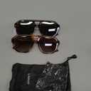 livho Trendy Polarized Square Aviator Sunglasses Women Men Square Eyewear Frame, Retro Sun Glasses for Women Men 2025 Shades