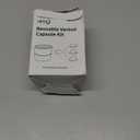 Nessus Reusable Pod Kit for Nespresso Pods Vertuo, Reuse Old Coffee Pods for Nespresso Vertuo: 100 Pcs Aluminum Foil Seal Lid, Holder, Brush, Refillable Vertuo Plus Next Capsule Machine (No Pods Come) (Black)