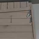 Rockever Outdoor Cat House,Outdoor cat Houses for Feral Cats Weatherproof Rabbit Hutch Small, Wooden Small Pet House and Habitats-Grey