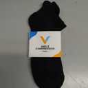 Viasox Ankle Compression Socks for Women & Men, 14 mmHg Support Improves Circulation, Extra Cushioned (Black)