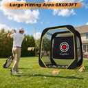 Gagalileo Pop Up Golf Practice Net: 6X6X3FT Hitting Cage with Target Easy Set Up for Backyard Garage Training for Driving Chipping Swing Beginners Enthusiasts
