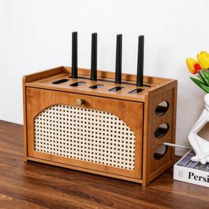 Router Box Hider WiFi Router Box Hider 3-Tier Adjustable Router Box Hider Decorative Internet WiFi Router Storage Cabinet 15.8" x 8.7" x 10.3"