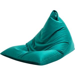 Nobildonna 4ft Bean Bag Chair Cover (No Filler) for Adults, 400L Extra Large Premium Velvet Beanbag Chair Cover, Washable Beanbag Without Filling Ultra Soft Triangular Lazy Sofa Cover (Dark Green)
