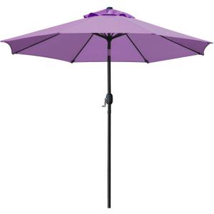 Sunnyglade 9' Patio Umbrella Outdoor Table Umbrella with 8 Sturdy RibsPurple