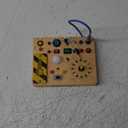 Busy Board, Montessori Toy for 1-3 Years Old, Wooden Toddler Sensory Travel Toy, Ideal Gift for 1+ Year Old Boys (Busy Board Plus V2), Medium, Yellow