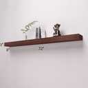 SAUMONIERES Fireplace Mantel Shelves 72 Inch Solid Wood Wall Mounted Long Floating Shelf Hollow, Brown