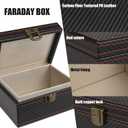 Diyife Faraday Box, RFID Box for Car Keys, Faraday Key Fob Protector Cage, Anti-Theft Key Fob Car Key Signal Blocking Shielding Box Gifts For Men, 4.6" x3.6" x2.5"