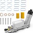Aluminum Engine Oil Cooler, Oil Filter Housing 3.6L Adapter For 2017-2018 Chrysler 200 300 Jeep Cherokee Grand Cherokee Dodge Charger Challenger Journey Wrangler Ram ProMaster