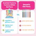 Ooly Scented Yummy Yummy Glitter Gel Pens Set of 12-1.00mm NIB Scented Glitter Pens for Kids and Adults, Art and Stationery Supplies