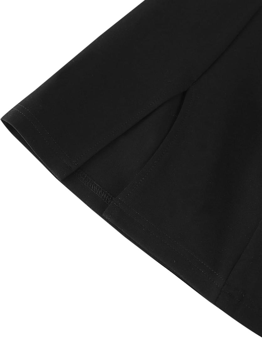 SOFIA'S CHOICE Women's Sexy Side Slit Mini Skirt Low Rise Bodycon Y2K Clubwear Short Skirts Black Small