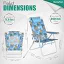 SUNNYFEEL Tall Beach Chair for Adults, High Back High Seat Folding Chairs, 28 inches x 26 inches x 42 inches