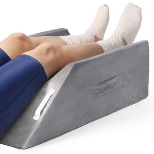 LightEase Post-Surgery Leg, Knee, Ankle Elevation Double Wedge Pillow, Memory Foam Leg Elevating Pillow for Injure, Sleeping, Foot Rest, Reduce Swelling