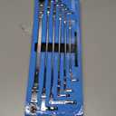 DISEN Double Jointed Extra Long Flex Head Ratchet Wrench Set, 6 PCS Metric 8-19mm Box End Ratcheting Wrench with a Magnetic Pickup Tool Kit, 72-Teeth, Cr-V Steel,12 Point Combination Wrench set