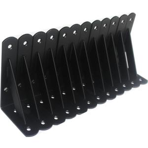 12 Pack L5 x H 3" Black Heavy Duty Shelf Brackets with Screws Metal Shelf Brackets Shelf Support Angle Brackets for Shelves L Brackets Heavy Duty Floating Shelf