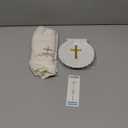 4 Pcs Baptism Candle Set for Boy Girls Included Towel Candle Conch and Sticker Comunin De Nio Bautizo De Nia for Christening Favors