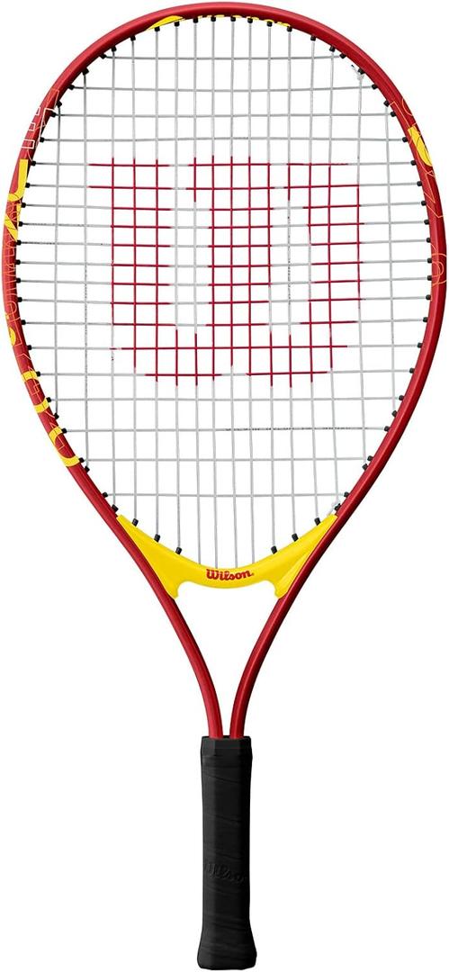 Wilson US Open Jr Tennis Racket, for Kids, Aluminium, Red/Yellow, 21 (23", Red/Yellow), 2 pcs
