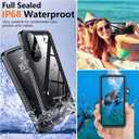 ANTSHARE for Samsung Galaxy S25 Edge Case, [IP68 Waterproof] S25 Edge Case with [Built-in Screen/Camera Protector], Full Body Sealed Protective Front and Back Cover for Galaxy S25 Edge 6.7" - Black