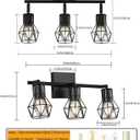 3 Light Track Lighting Fixtures CeilingBlack Flush Mount Ceiling Light with E26 Lamp Head, Industrial Black Kitchen Track Lighting for Kitchen, Living Room, Dining Room, Hallway