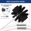 PetOde 32 Feet Dryer Vent Cleaner Kit, Enhanced Flexible Quick Snap Brush with Drill Attachment for Effective Cleaning, 360 Degree Rotation Without Loosening, Use with or Without a Power Drill