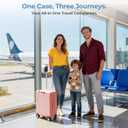 20" Ride-On Luggage with Child Seat, Hardside Carry-On Suitcase with 360° Silent Spinner Wheels, TSA Lock, & Dual Telescoping Handles for Kids & Adults & Busy Moms