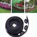 Garden Edging20ft Landscape Edging with 20 Spikes for Lawn 2 Inch Tall(Black, 20FT)