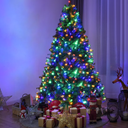 6Ft Pre-Lit Artificial Christmas Tree Hinged 350 LED Lights