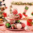 Valery Madelyn Christmas Ornaments Tree Decorations, 30ct Red Green White Shatterproof Christmas Ball Ornaments Set, 2.36 Inch Decorative Hanging Ornament Bulk for Xmas Holiday Party Decor