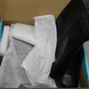 Vepose Women's Knee High Boots, Tall Riding Square Toe Chunky Low Heel Motorcycle Boots with Rivets (10, Black)