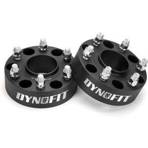 dynofit 2 inch Wheel Spacers 6x5.5 for Silverado 1500 Sierra 1500 | 6x139.7 Hub Centric Spacers 78.1 Hub Bore M14x1.5 Studs | Fits Tahoe, Suburban, Yukon, Escalade, Avalanche | 2-Pack Forged Aluminum