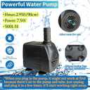 SAC SMARTEN ARTS Fountain for Bird Baths for Bird Bath Fountain with 7.5W Water Pump Resin Granite Rock Water Feature for Garden Patio Lawn Hummingbird Birdbath Fish Tank and Aquariums