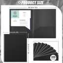 Gueevin 300 Pcs Two Pocket Folders, Heavy Duty Letter Size, Black
