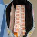 American Mahjong Tile Set, 160 Orange Engraved Melamine Mahjong Tiles with Mahjong Tile Bag and Mahjong Accessories