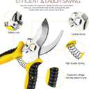 3 Pack Garden Pruning Shears Stainless Steel Blades Handheld Pruners Set with Gardening Gloves