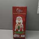 18 inch Battery Operated Animated Santa Claus in Latte Gold, Musical Christmas Figurine with 6 Classic Songs and Moving Head and Hands  Elegant Holiday Home Decor for Mantel or Table Display