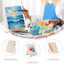Canvas & Easel Set for Painting, 6 Pack Paint Canvases and 1 Tabeltop Easel, Idea Art Supplies kit for Oil & Acrylic