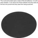 PATIKIL 11" Diameter Adhesive Non-Slip Backed Felt, 2 Pcs 5mm Thickness Round Lamp Base Anti-Slip Mat Anti-Scratch Pad for Lamp Bases, Black