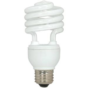 Satco S6271 18W T2 Ultra Mini Spiral Compact Fluorescent (CFL) Light Bulb, 18T2, White, 3 Count