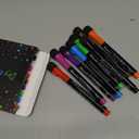 Taja Magnetic Dry Erase Whiteboard Markers, 8 Count Black Fine Tip Thin Dry Erase Markers with Eraser for Home Office School Supplies-Black