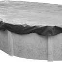 Robelle 10 x 15 ft Professional Silver Winter Oval Pool Cover for Above Ground Pools, 4 ft Overlap (14 x 19 ft Cover Size), Solid 12 x 12 Scrim, 3.7 oz/yd2,  Style: 331015-4A