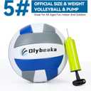 6-Angle Adjustable Volleyball Rebounder Net 7x4 ft with PU Volleyball and Stakes - Bounce Back Training Equipment for Practicing Volleying, Bumping, Spiking, Easy Set Up & Steady for Multi Sports