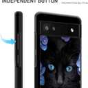 CARLOCA Google Pixel 7a Case, Black Mumbai Clivia Cat, Hard Acrylic Shockproof Anti-Scratch Phone Case