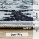 Boho 2x8 ft Runner Rug - Black and White Area Rug, Non-Slip, Washable, Indoor Outdoor Carpet for Hallway, Kitchen, Entryway