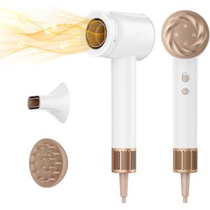 Dreame Glory Mix High-Speed Hair Dryer, Dual Voltage, 3 Magnetic Nozzles, Perfume Infusion, Customized Fragrant Drying, NTC Control, 300M Negative lons, 110,000RPM Motor, 336g Lightweight, White