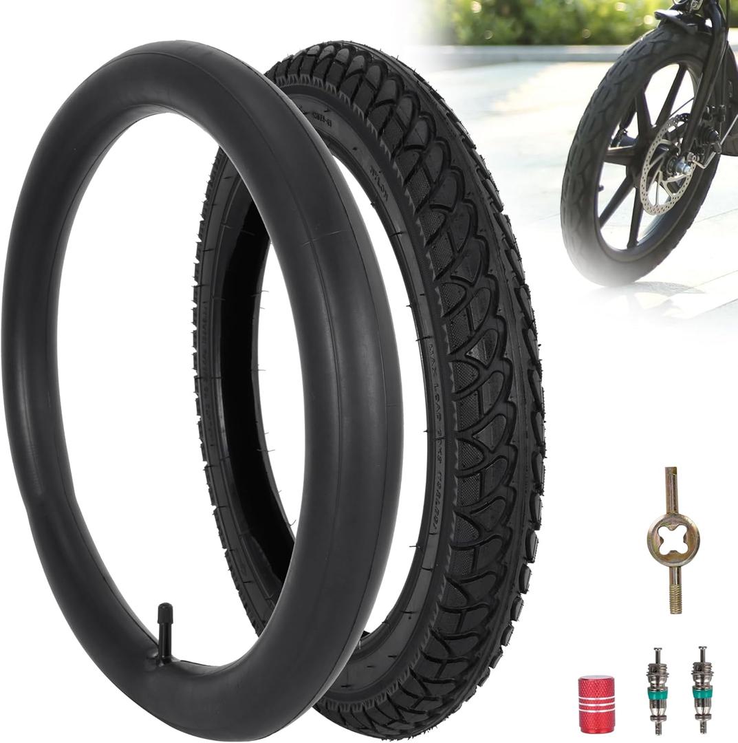 16x2.125 Bike Tire 16 Inch Bicycle Tire and Inner Tube, 54-305 Tire Compatible with Motorcycle Electric Bike, RoyalBaby Joystar Dynacraf Kids Bikes