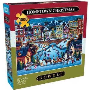 Buffalo Games - Dowdle - Hometown Christmas - 1000 Piece Jigsaw Puzzle for Adults -Challenging Puzzle Perfect for Game Nights - Finished Size is 26.75 x 19.75