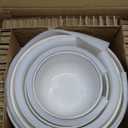 getstar Large Serving Bowls Set of 4, 12/26/42/64 oz Ceramic Stoneware Nesting Bowls Set, Microwave and Dishwasher Safe, Farmhouse Kitchen Versatile Prep Bowls for Fruit Salad Pasta Dessert Cereal (8"+7"+6"+4.5")