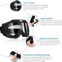 Dirt Bike Goggles 2 Pack - Motorcycle, ATV, Riding, Ski, Windproof Racing Glasses (Black)