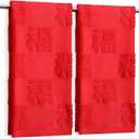 Tegeme 2 Pack Chinese New Year Hand Towels Full Embossed ''Fu'' 100% Cotton Soft and Absorbent Kitchen Hand Towels Holiday Decor for Cooking Cleaning Drying Gym Bathroom Hotel Spa, 13.7'' x 29.5''